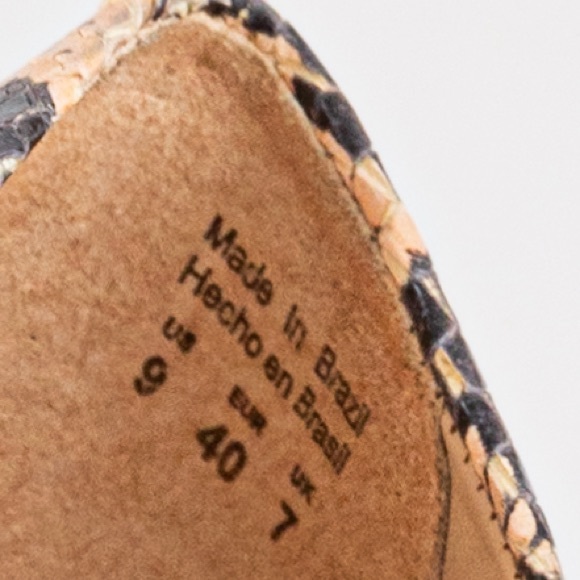 Aldo Snakeskin Heel peach & black women’s 9 - Picture 8 of 10